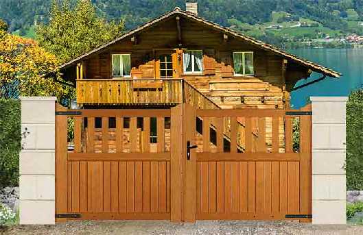 Portail en bois exotique Portail en bois exotique - Bonjour 27